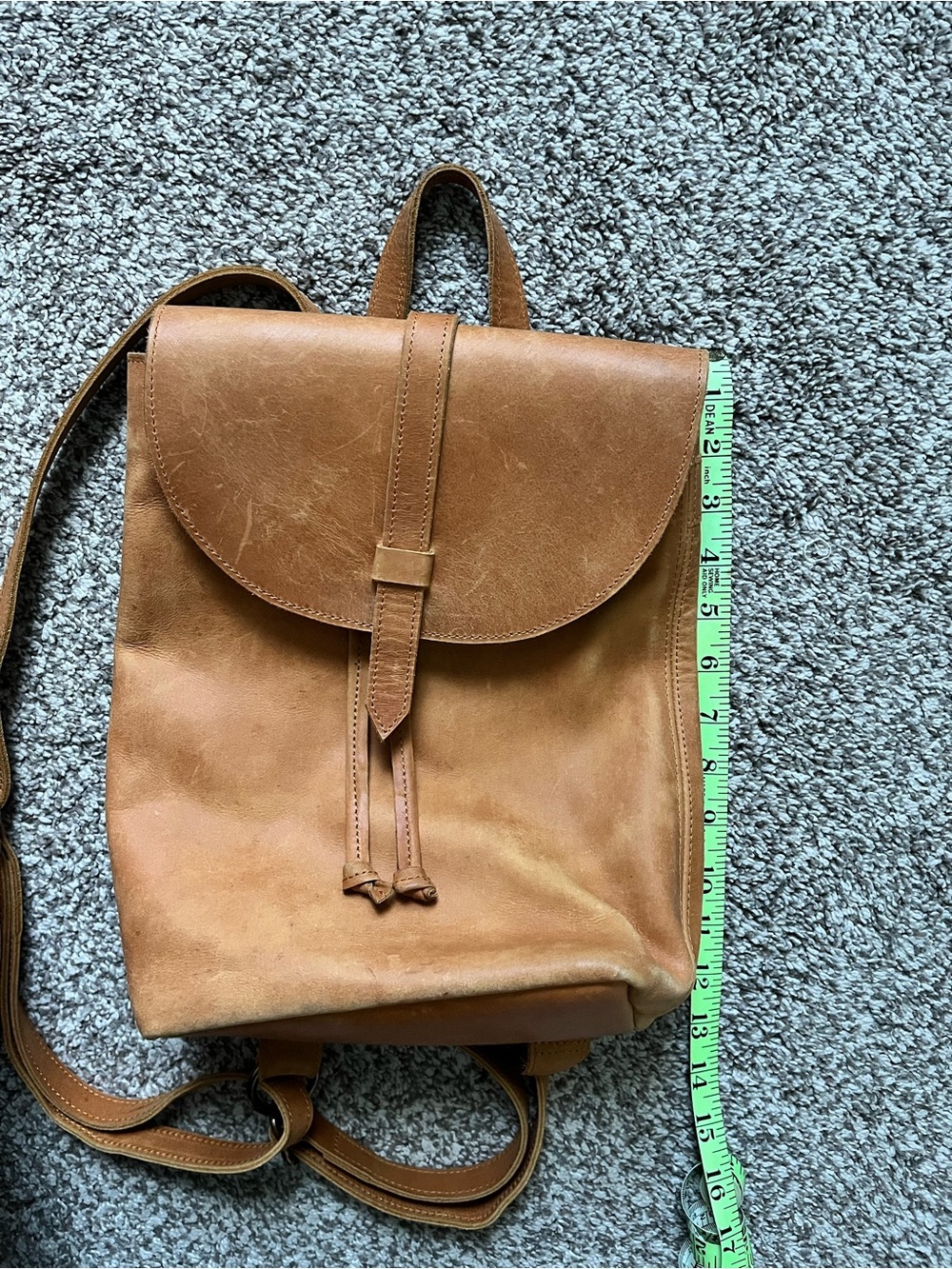 Able Tan Leather Backpack - Picture 5 of 6
